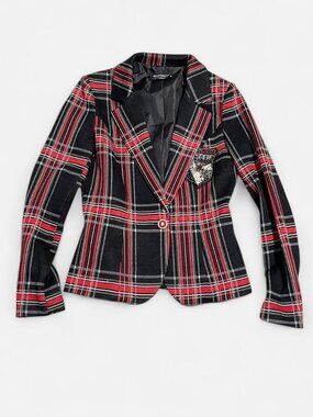 Rinascimento Euro Gothic plaid blazer size S